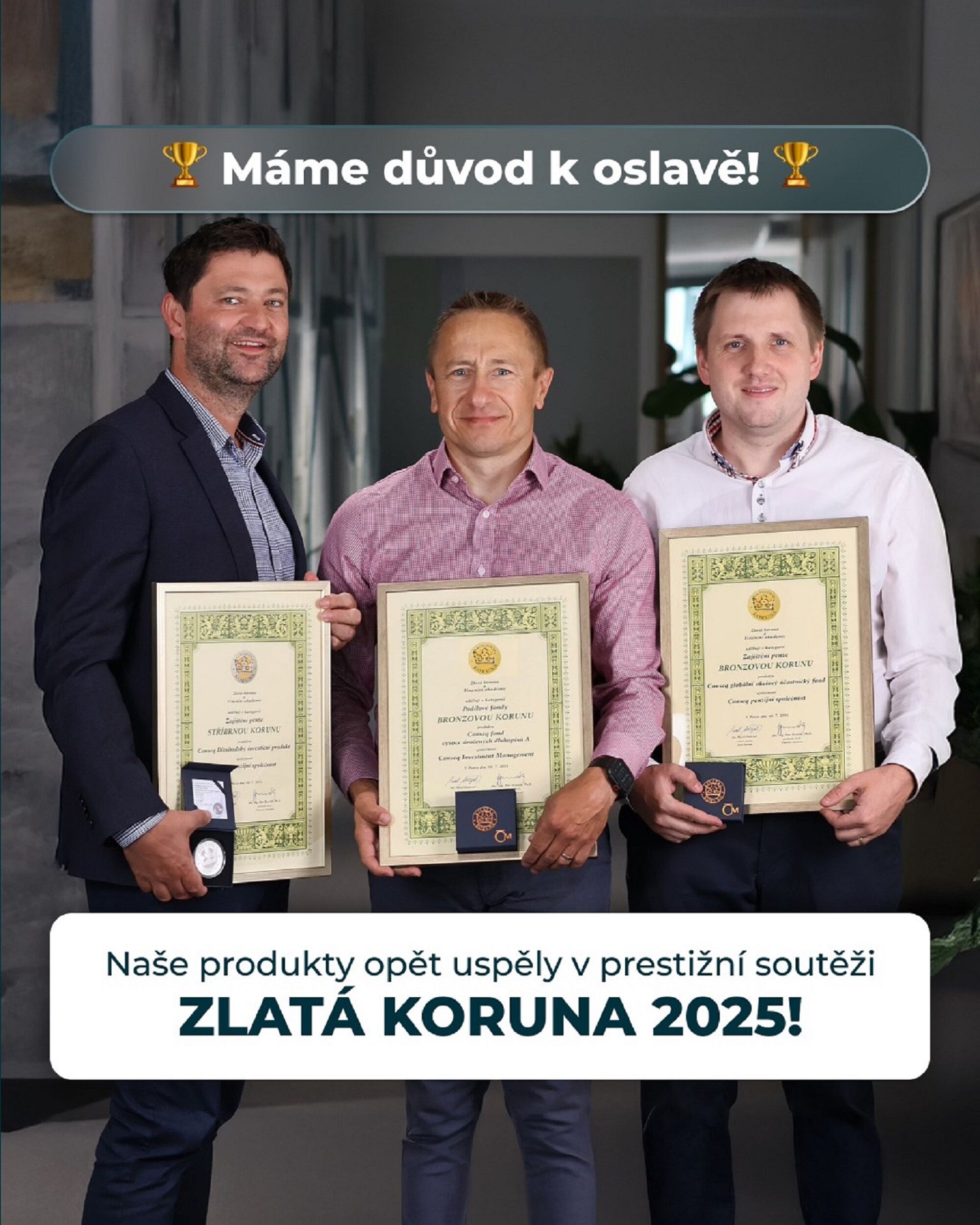 Naše produkty získávají ocenění v soutěži Zlatá koruna